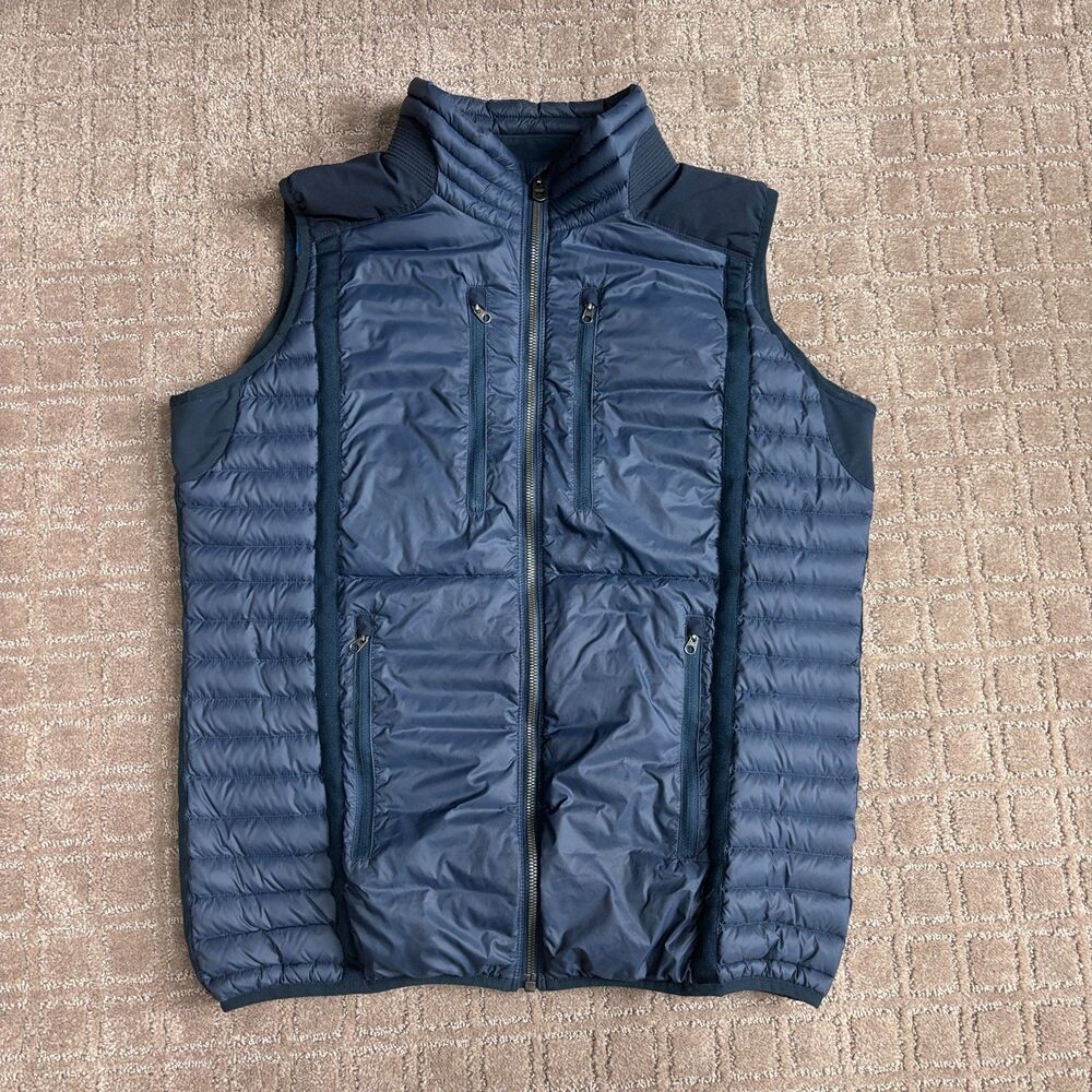 Kuhl Spyfire Vest Goose Down Pirate Blue Men's M Lightweight #1054 Hike Camp